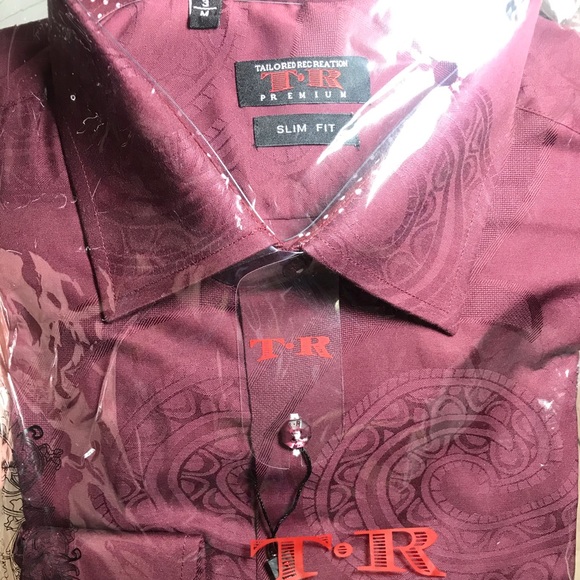 Tailored Recreation Other - TR Premium Menswear LS Dress Shirt $189 Burgundy PRICE FIRM!